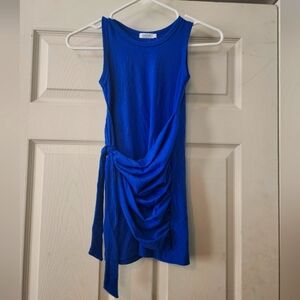 Girls blue form fitting dress